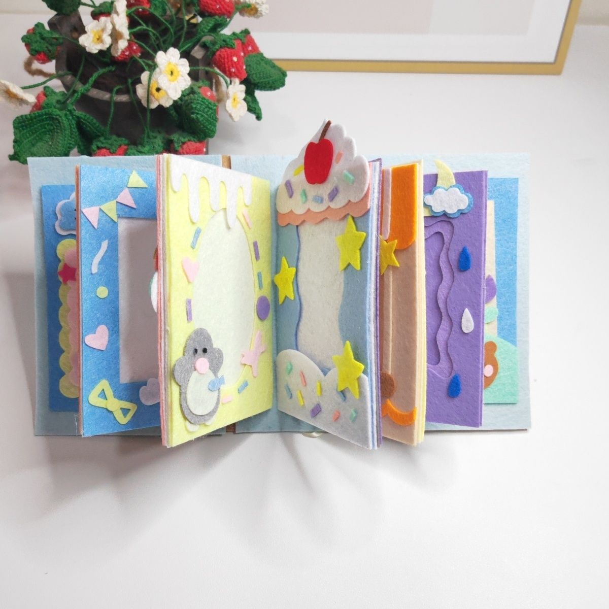 DIY Felt Album Craft Kit β Pre-cut Handmade Set with Cover & 10 Pages (Birthday / Anniversary Themes)