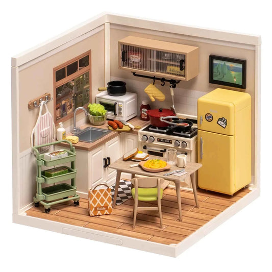 Happy Kitchen 3D Puzzle DIY Miniature Dollhouse - A Fun & Creative Culinary Adventure