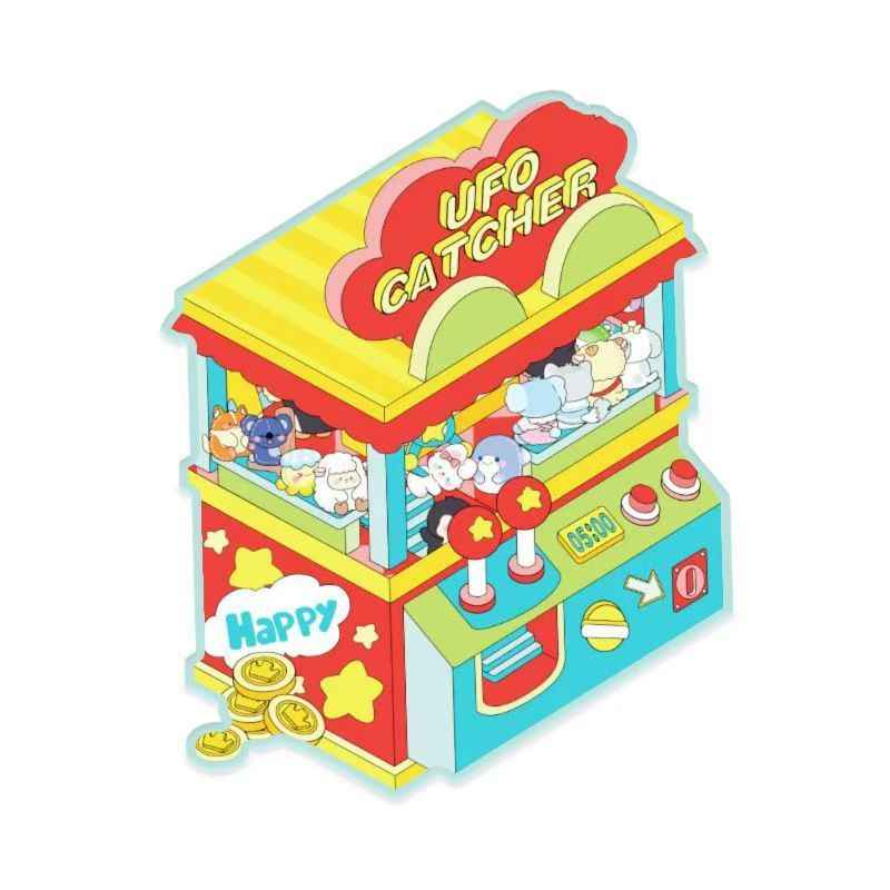 Foldable Gift Boxes – 4 Theme Sets: Handbag | Flower Shop | Claw Machine | Vanity Cabinet