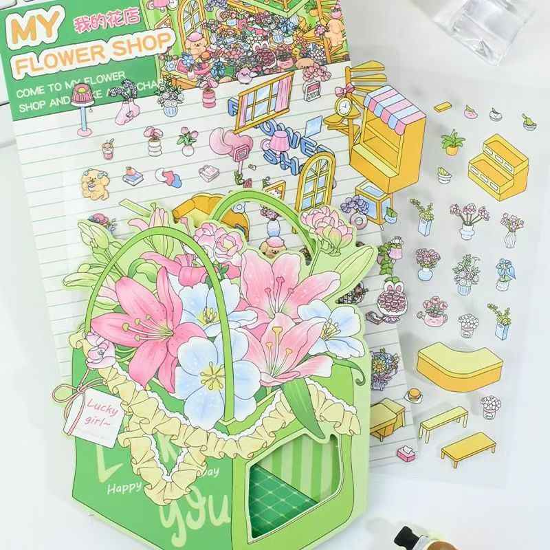 Foldable Gift Boxes – 4 Theme Sets: Handbag | Flower Shop | Claw Machine | Vanity Cabinet