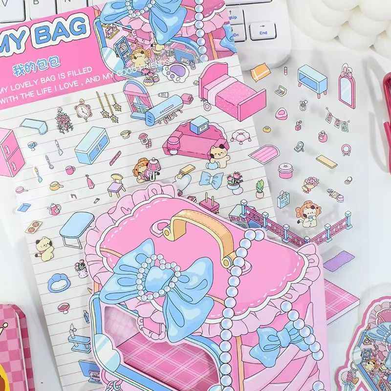 Foldable Gift Boxes – 4 Theme Sets: Handbag | Flower Shop | Claw Machine | Vanity Cabinet