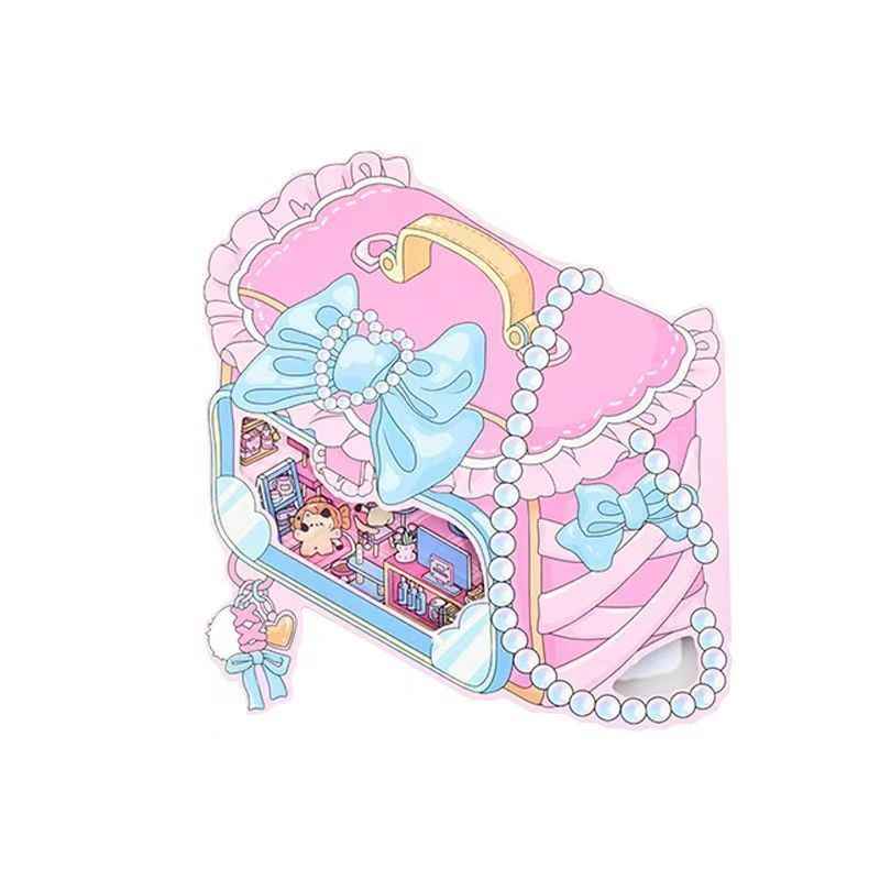 Foldable Gift Boxes – 4 Theme Sets: Handbag | Flower Shop | Claw Machine | Vanity Cabinet