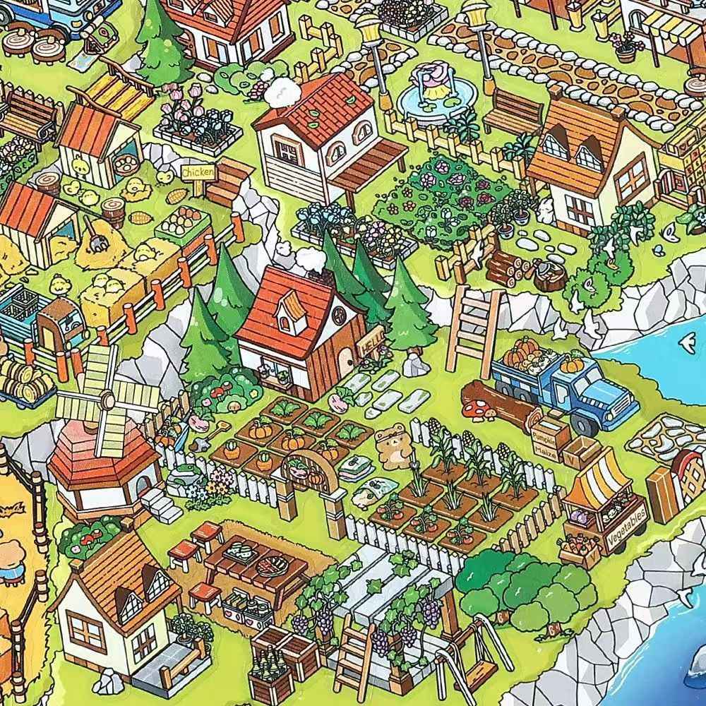 My Cottage Series 3.0 – Plus 3D DIY Miniature Sticker Scenes - 2 Theme Sets: Island Life | Home in the Galaxy