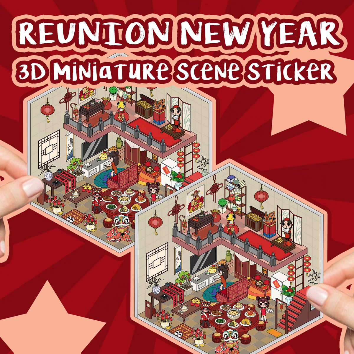 Original Detective Agency 3D DIY Miniature Sticker Scenes