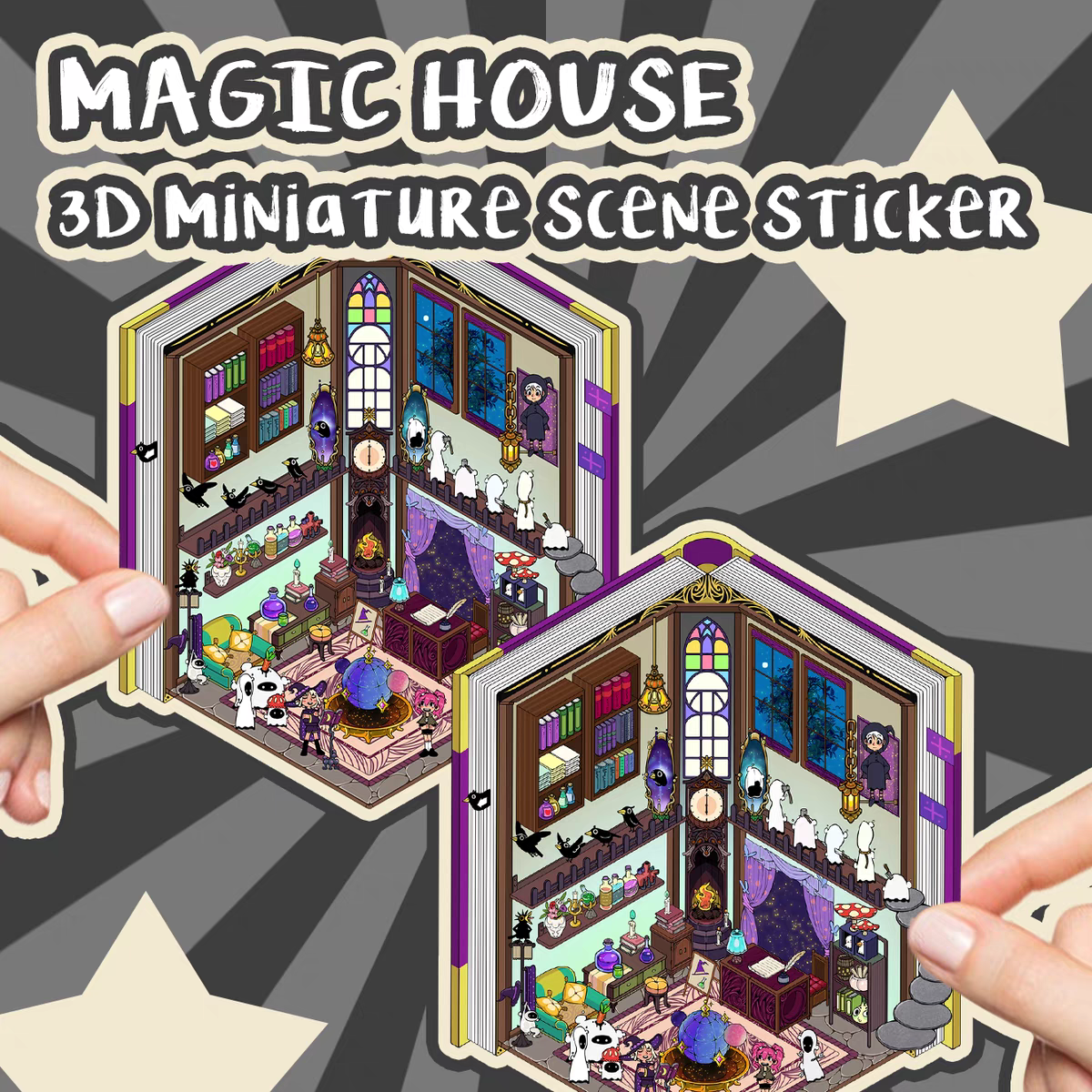 Original Detective Agency 3D DIY Miniature Sticker Scenes