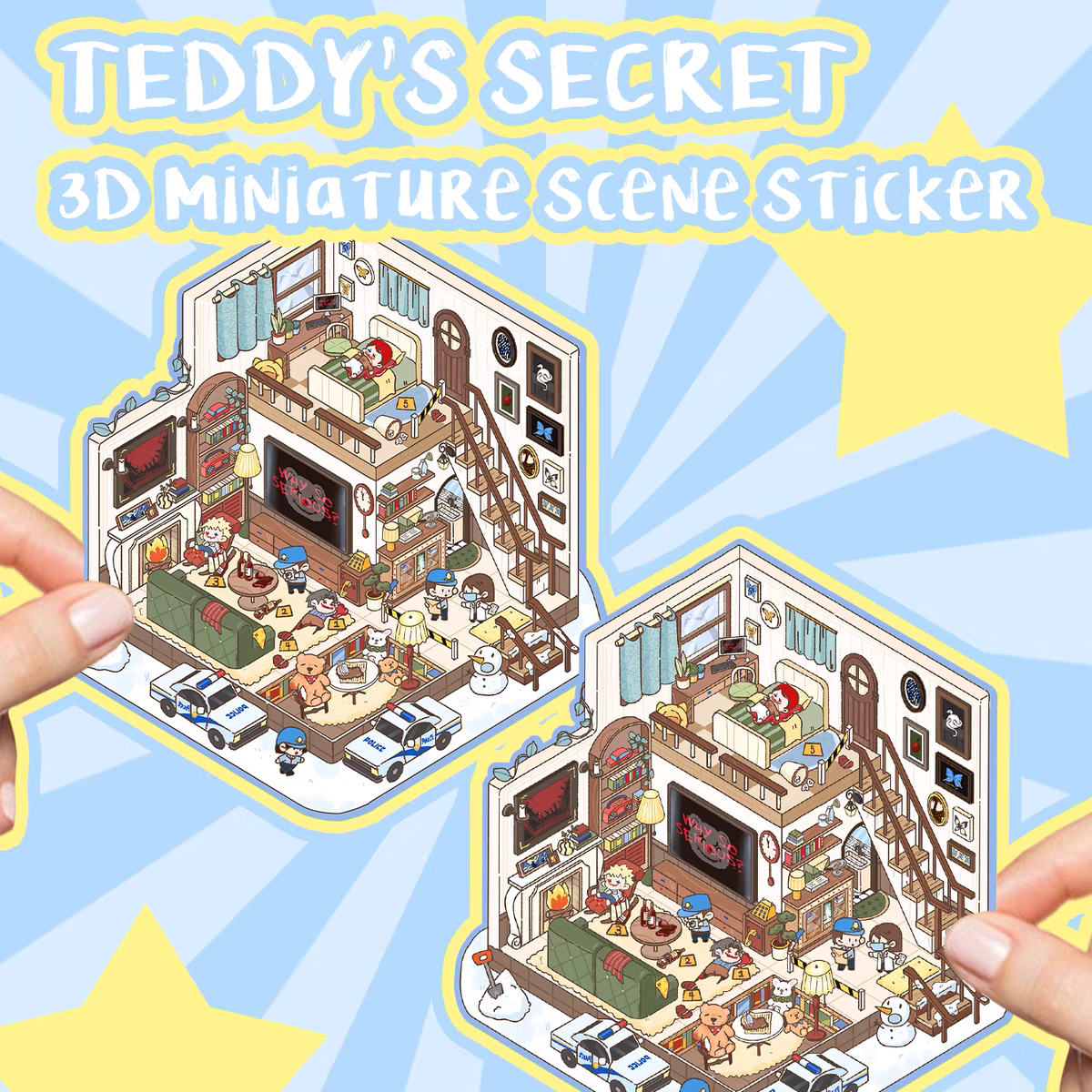Original Detective Agency 3D DIY Miniature Sticker Scenes