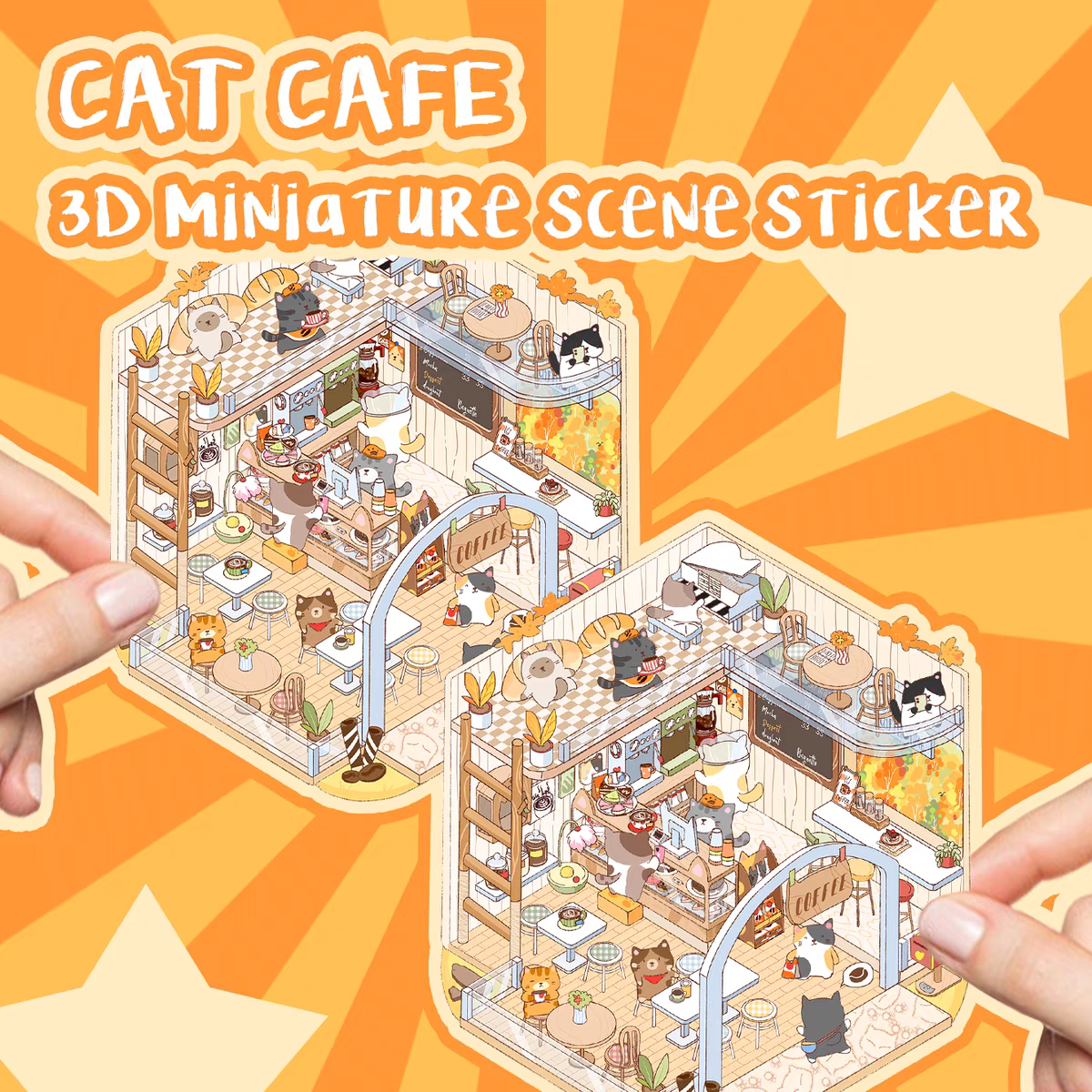 Original Detective Agency 3D DIY Miniature Sticker Scenes