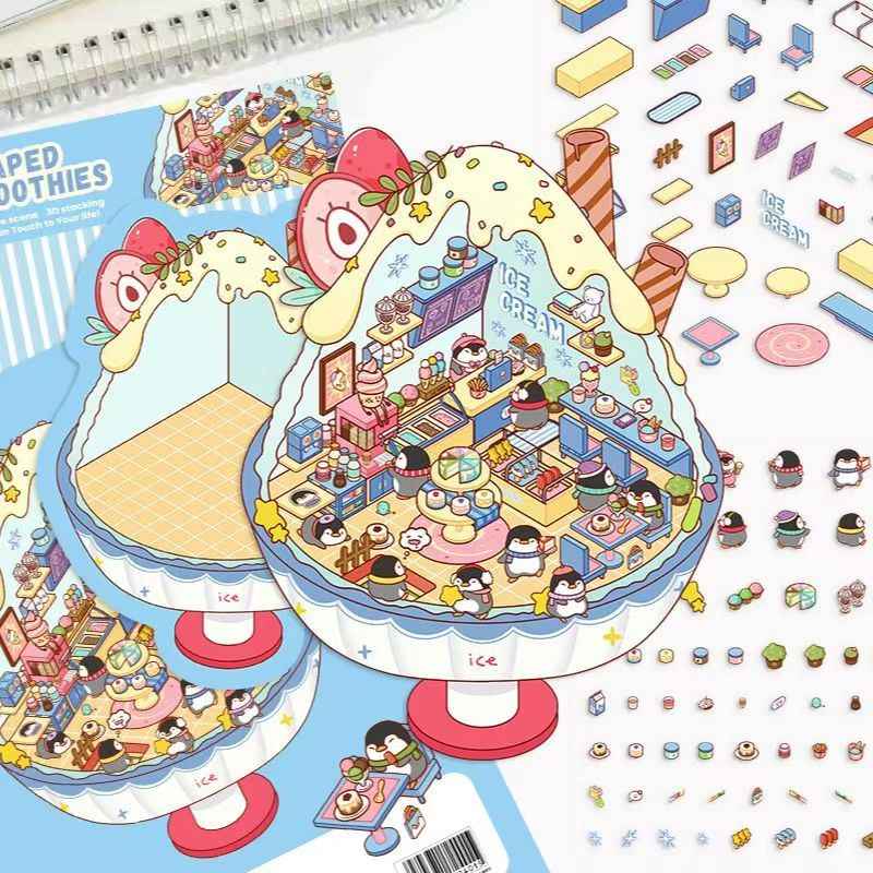 Original Detective Agency 3D DIY Miniature Sticker Scenes