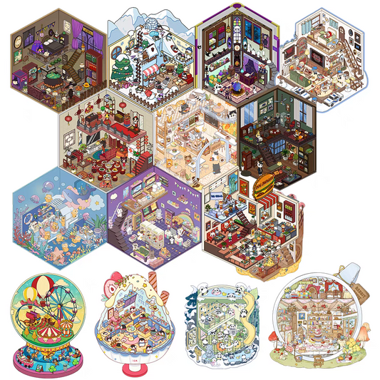 Original Detective Agency 3D DIY Miniature Sticker Scenes