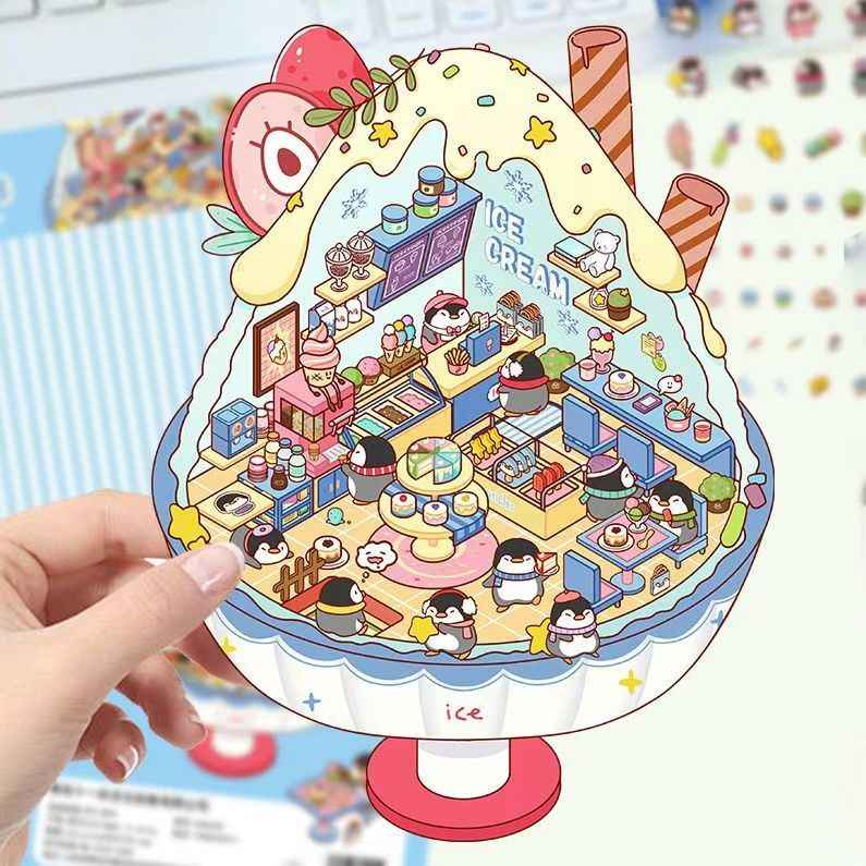 Original Detective Agency 3D DIY Miniature Sticker Scenes