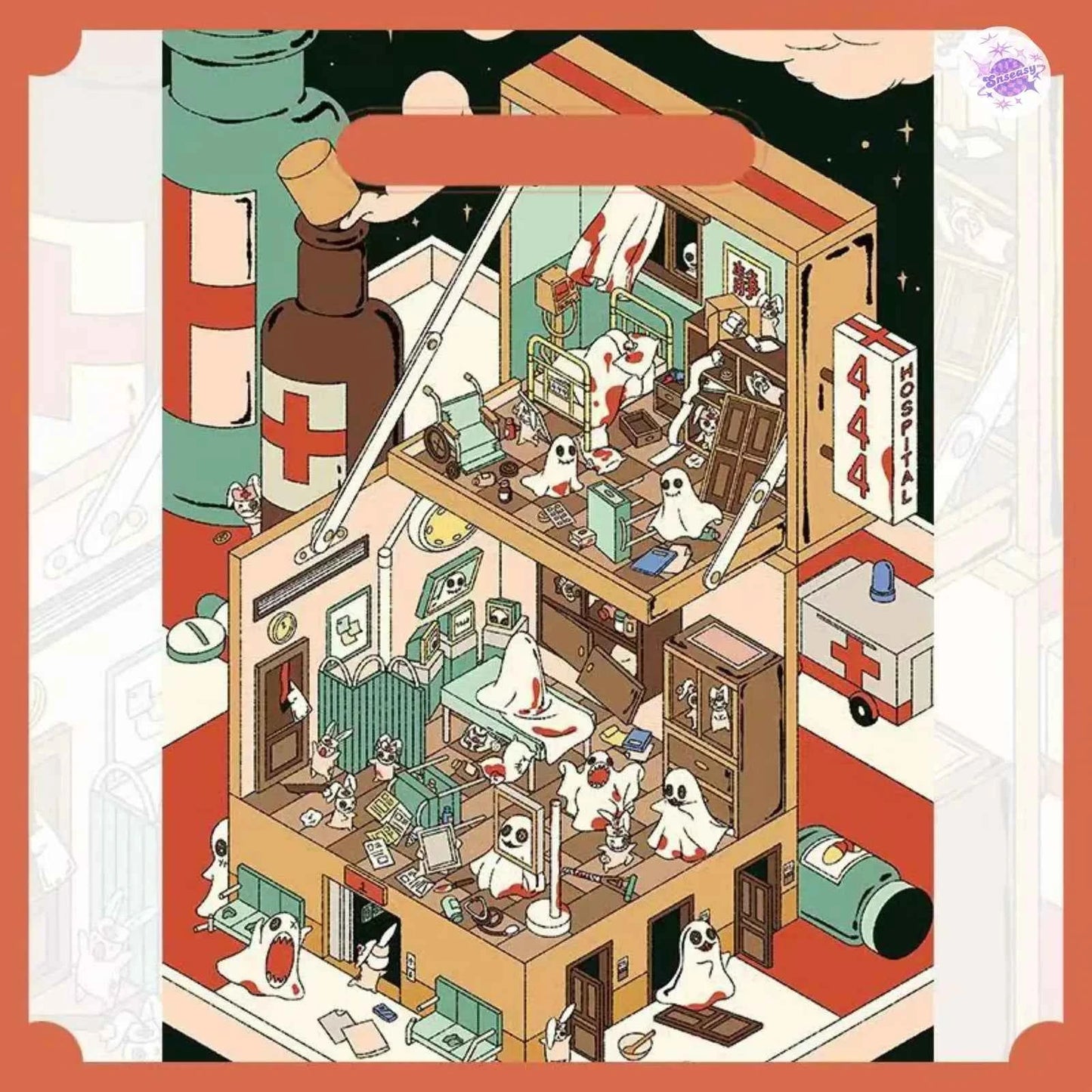 Original 2.0 Plus – 3D DIY Miniature Sticker Scenes - 4 Theme Sets: Cinderella's Story | Ward 444 Mysteries | The End is Nigh | Museum Magic Night