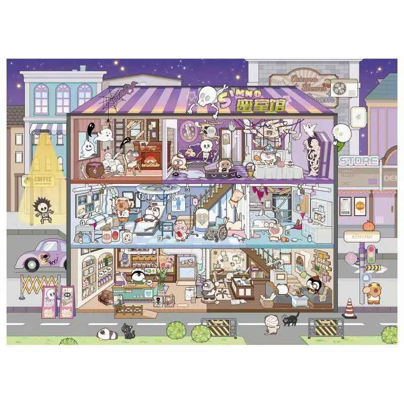 Original 2-Theme 3D DIY Miniature Sticker Scenes: Film Gallery | Escape Room