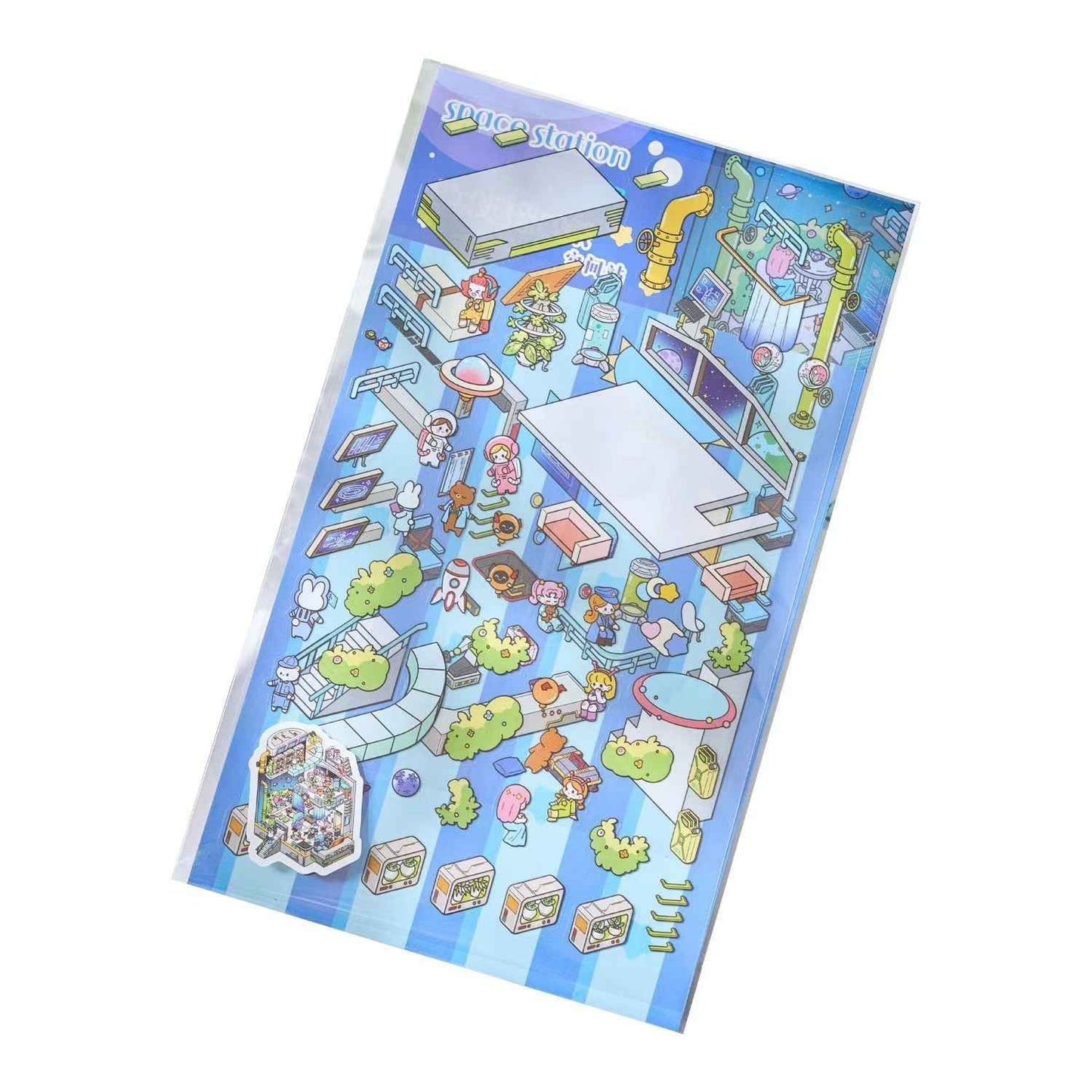 Dream Music Box – 3D DIY Miniature Sticker Scenes - 4 Theme Sets: Dream Music Box | Super Space Station | Sunshine Picnic | Rose Prince