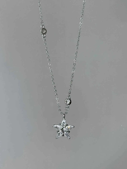 "Wishing Star" Sparkling Star 925 Sterling Silver Necklace - Sweet, Elegant, and Unique