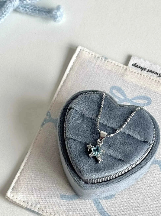 "Starry Fragments" Blue Star Necklace - Delicate, Cool Chic, and Unique Design