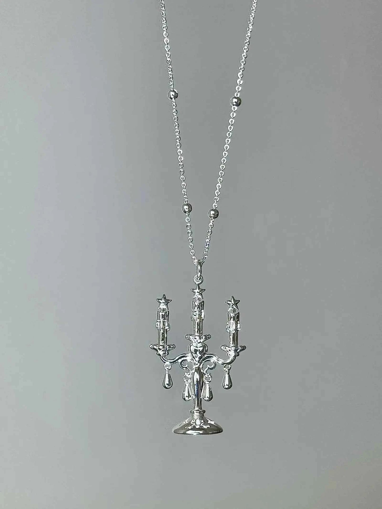 "Starlight Candlestick" Vintage Star Necklace - Unique, Elegant, and Long Chain Design