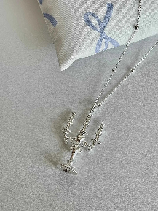 "Starlight Candlestick" Vintage Star Necklace - Unique, Elegant, and Long Chain Design