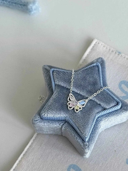 "Charming Butterfly Forest" 925 Sterling Silver Necklace - Sweet, Elegant, and Unique