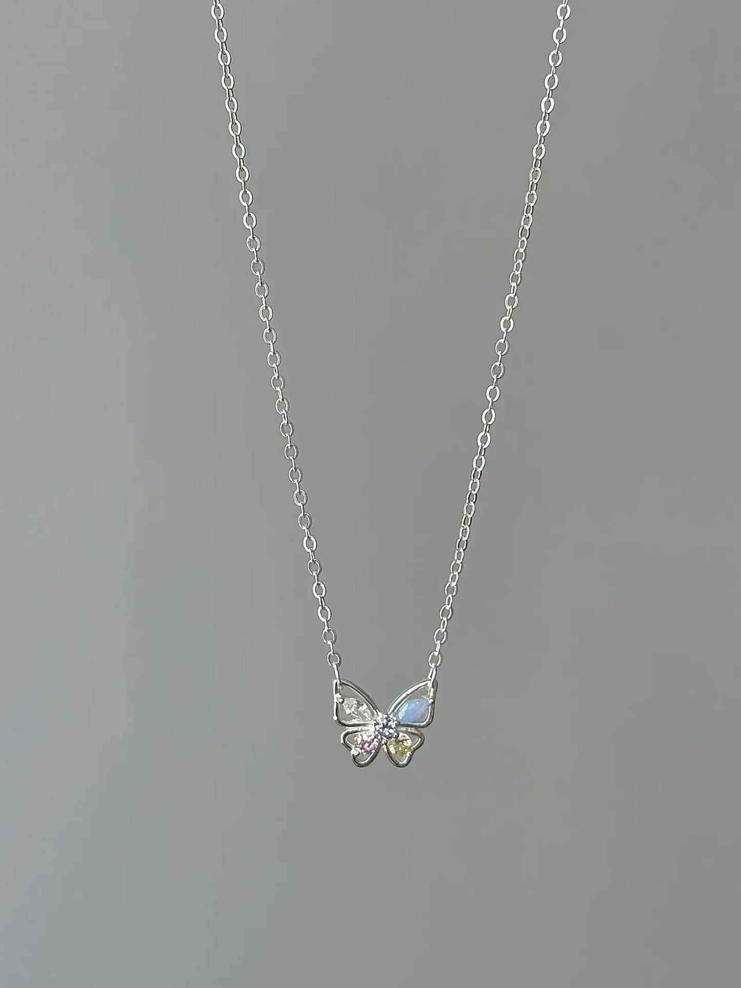 "Charming Butterfly Forest" 925 Sterling Silver Necklace - Sweet, Elegant, and Unique - SNSEASY