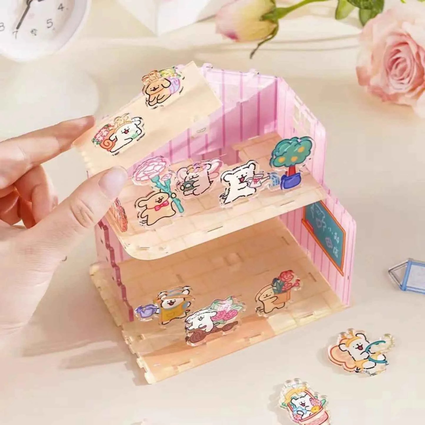 Cute Puppy Garden DIY 3D Acrylic Puzzle (76pcs)