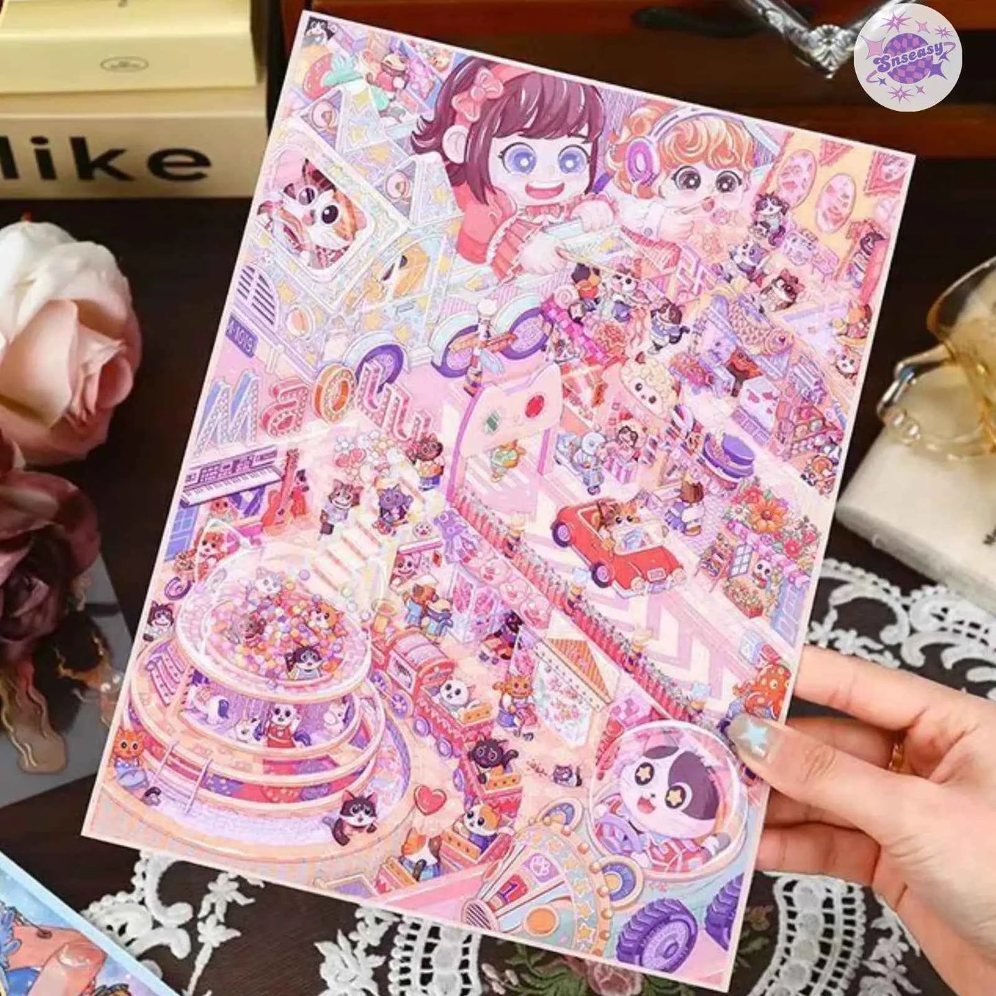 Vintage Cute Series – 3D Miniature Sticker Scenes - 2 Theme Sets: Alice's Dream | Cat Paradise