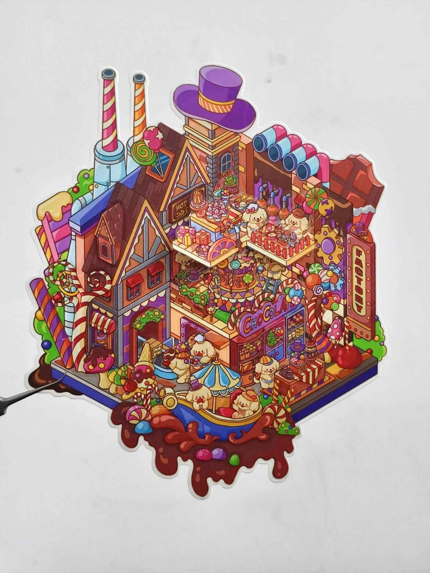 Plus Series – 3D Miniature Sticker Scenes - 2 Theme Sets: Carrot Factory | Chocolate Factory