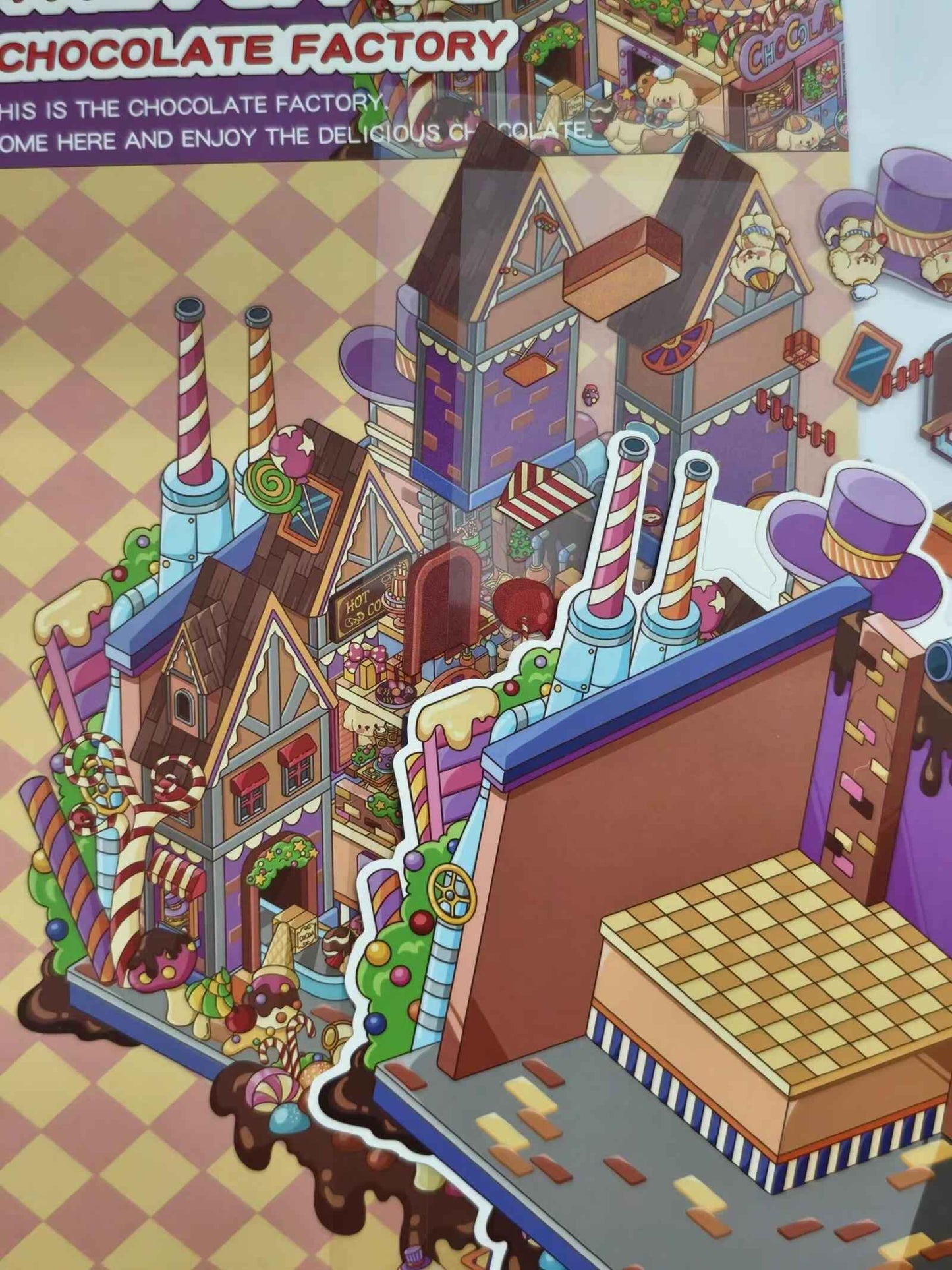 Plus Series – 3D Miniature Sticker Scenes - 2 Theme Sets: Carrot Factory | Chocolate Factory