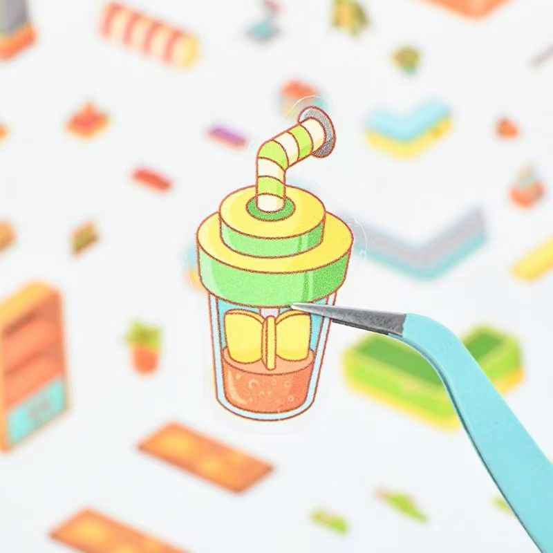 Plus Series – 3D Miniature Sticker Scenes - 2 Theme Sets: Carrot Factory | Chocolate Factory
