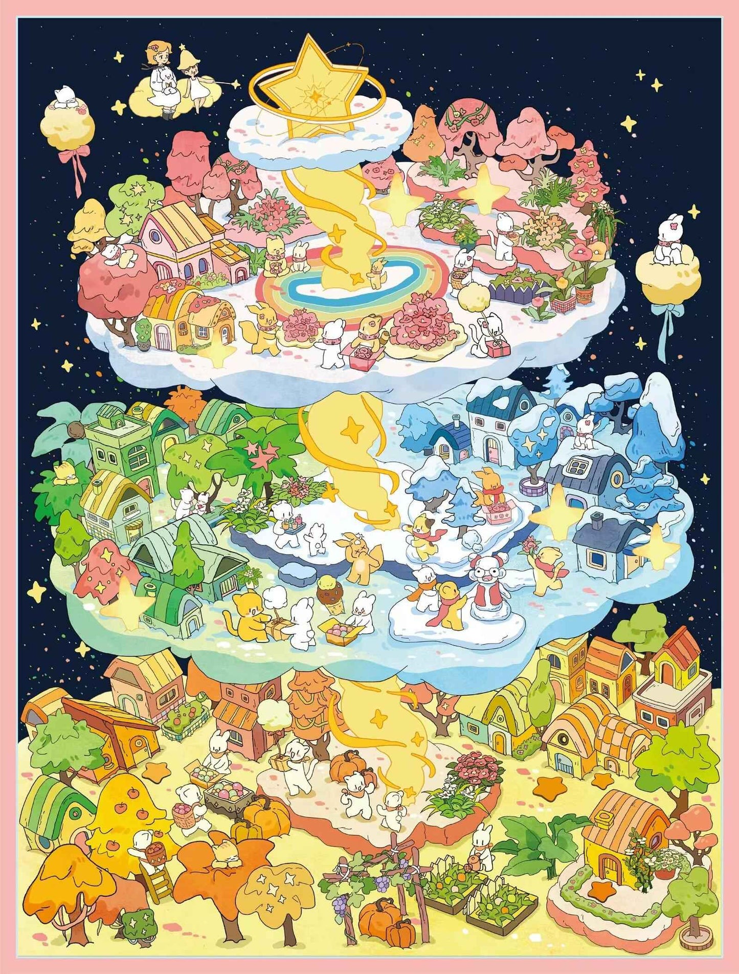 Plus Cute Tenants – 3D Miniature Sticker Scenes - 2 Theme Sets: Eleven Families | Time Magic