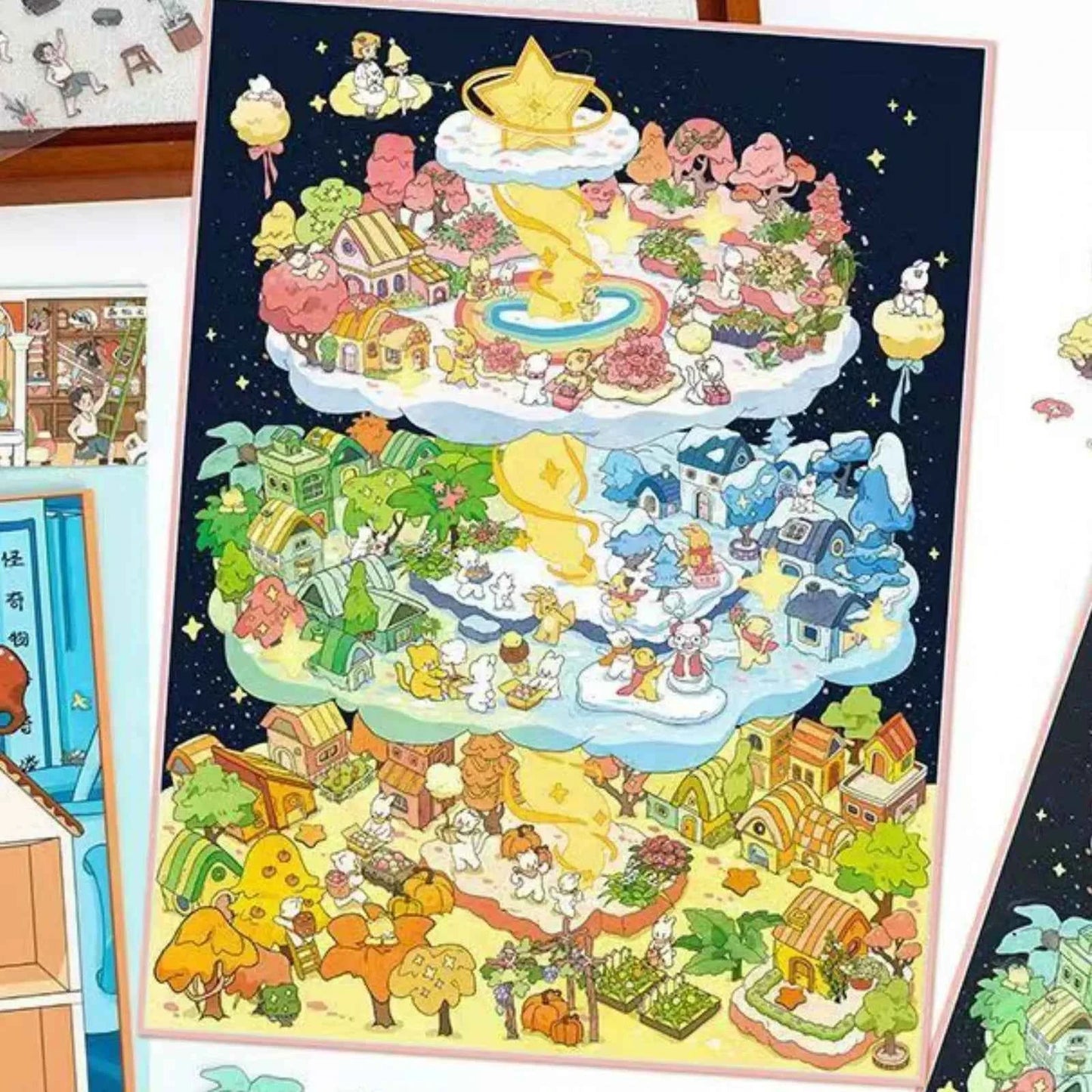 Plus Cute Tenants – 3D Miniature Sticker Scenes - 2 Theme Sets: Eleven Families | Time Magic