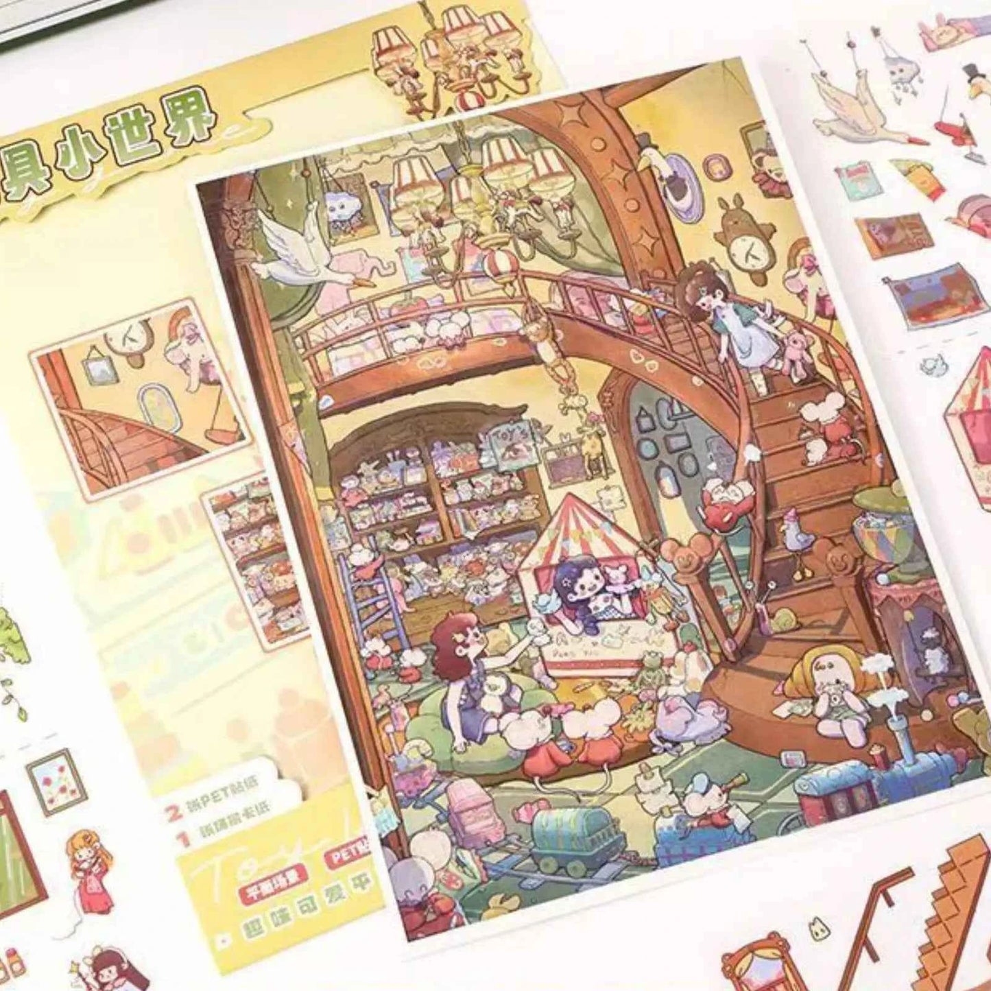 Plus I Love My Home – 3D Miniature Sticker Scenes - 2 Theme Sets: Daydreamer | Toy World