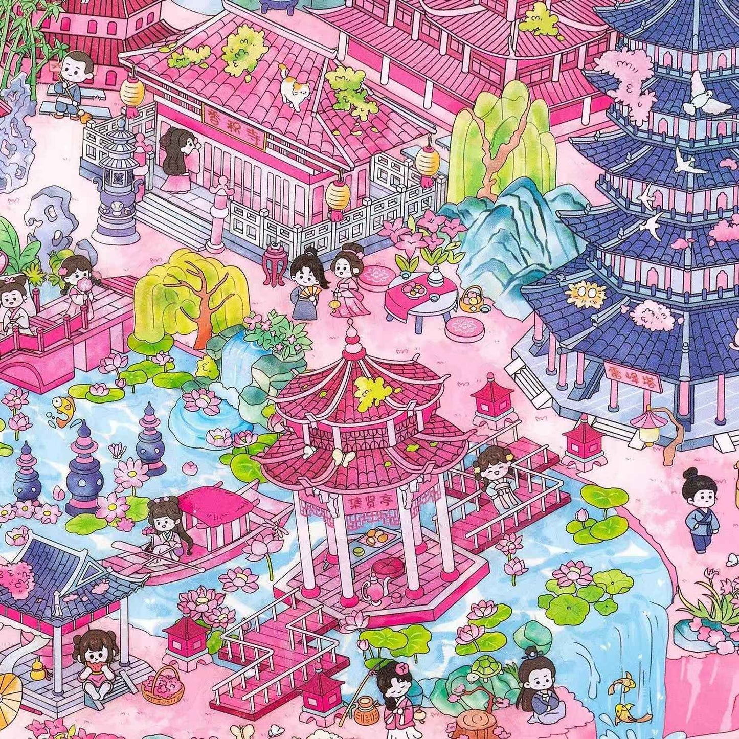Urban Journey – 3D Miniature Sticker Scenes - 4 Theme Sets: Magic Shanghai | Diverse Beijing | Dreamy Jiangnan | Poetic Hangzhou