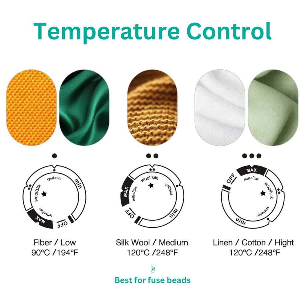 Mini Iron – Compact, Precise & Perfect for Fuse Beads | Fast Heat-Up, Non-Stick Plate, Travel Friendly