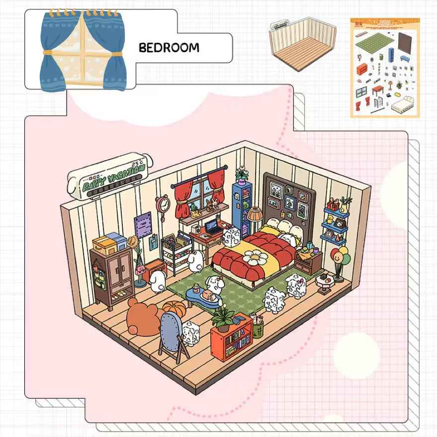 Puppy Vacation 3D Sticker Scenes - 10 Theme Sets 1.0 + 2.0