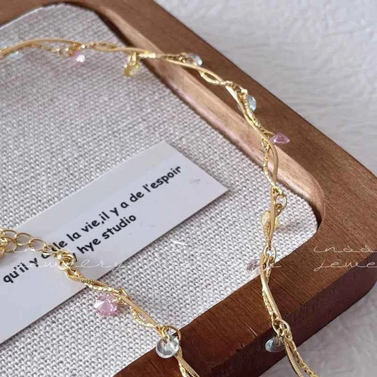 "Midsummer Starlight" Multi-Layer Adjustable Necklace - Sparkling, Elegant, and Versatile