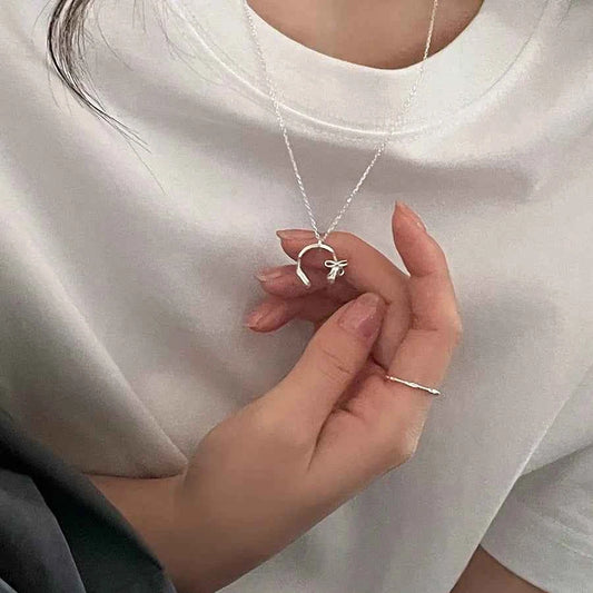 "Chic Headphone" 925 Sterling Silver Necklace - Sweet, Elegant, and Unique