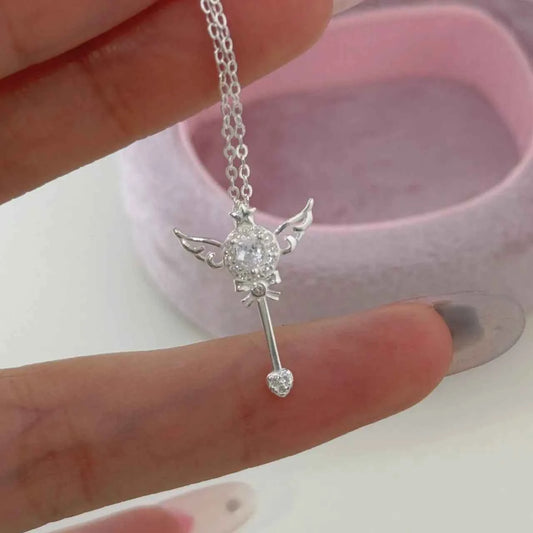 "Mini Magic Wand" 999 Pure Silver Fairy Necklace - Enchanting, Elegant, and Perfect Gift