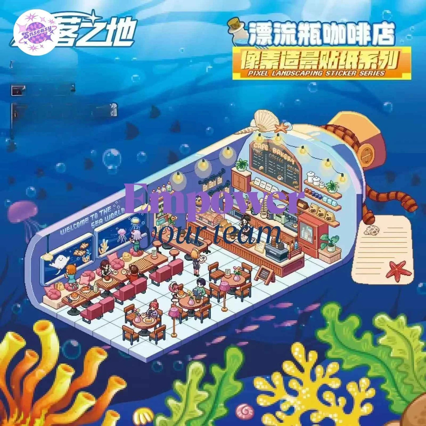 Original Pixel Style 3.0 – 3D Miniature Sticker Scenes - 4 Theme Sets: Ten Thousand Demons Pot | Floating Café | Star Chaser | Covenant Swordsman