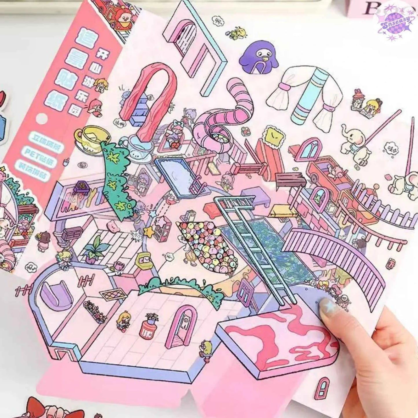 Plus Childlike World – 3D Miniature Sticker Scenes - 2 Theme Sets: Childlike World | Happy Land