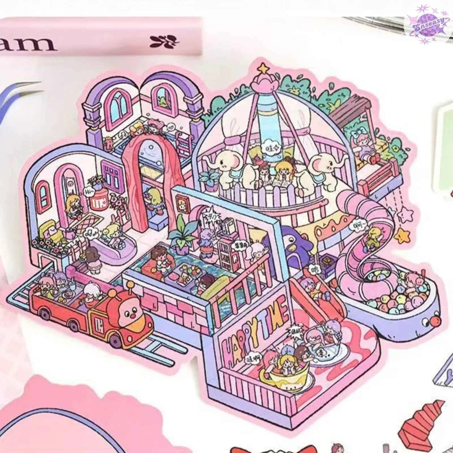 Plus Childlike World – 3D Miniature Sticker Scenes - 2 Theme Sets: Childlike World | Happy Land