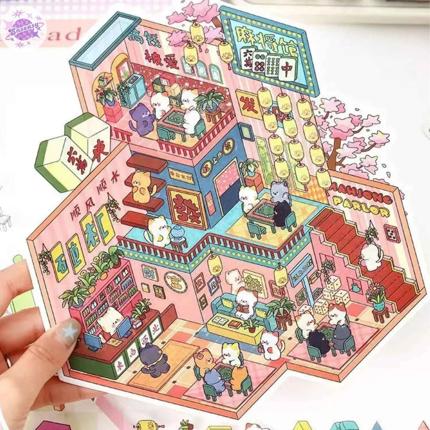 Plus Cozy Home – 3D Miniature Sticker Scenes - 2 Theme Sets: Cozy Home | Game Room