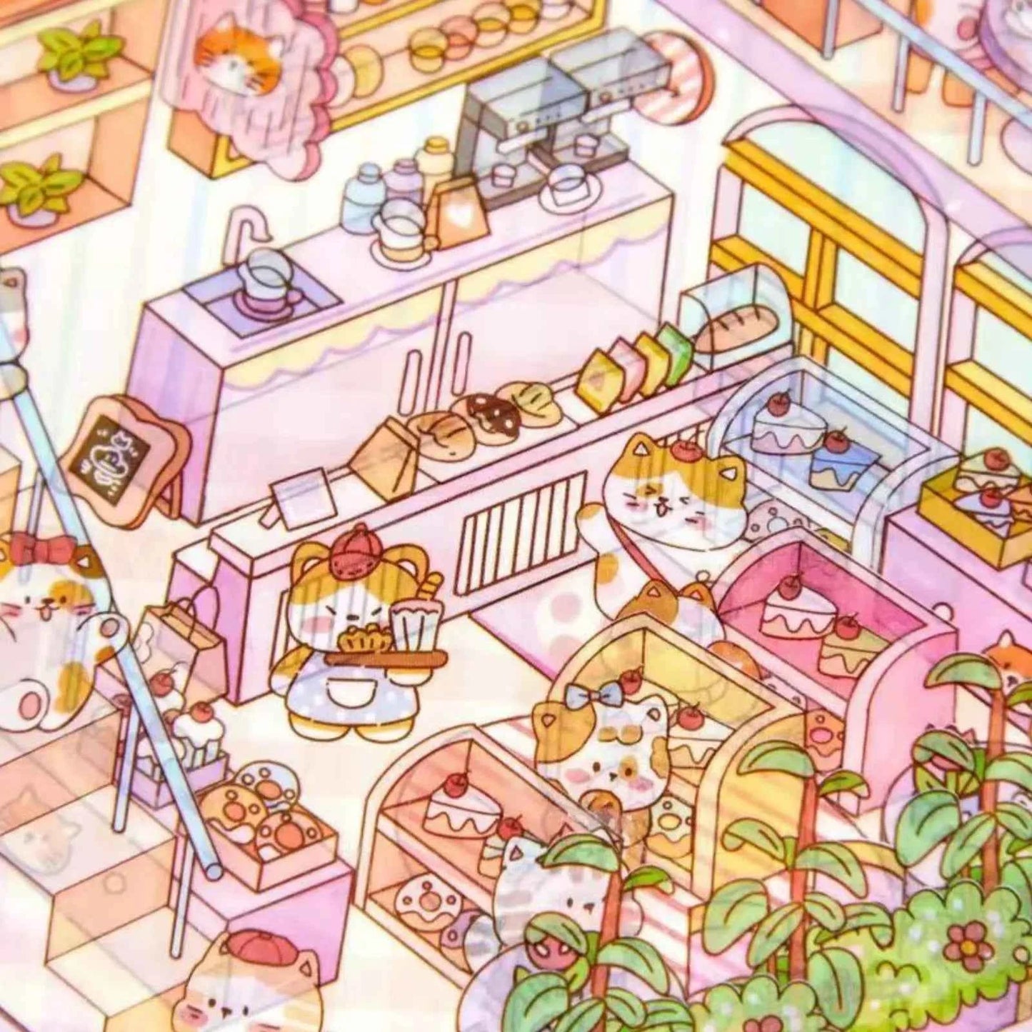 Plus Cozy Home – 3D Miniature Sticker Scenes - 4 Theme Sets: Dream Home | Capybara Home | Sweetheart Cottage | Panda House