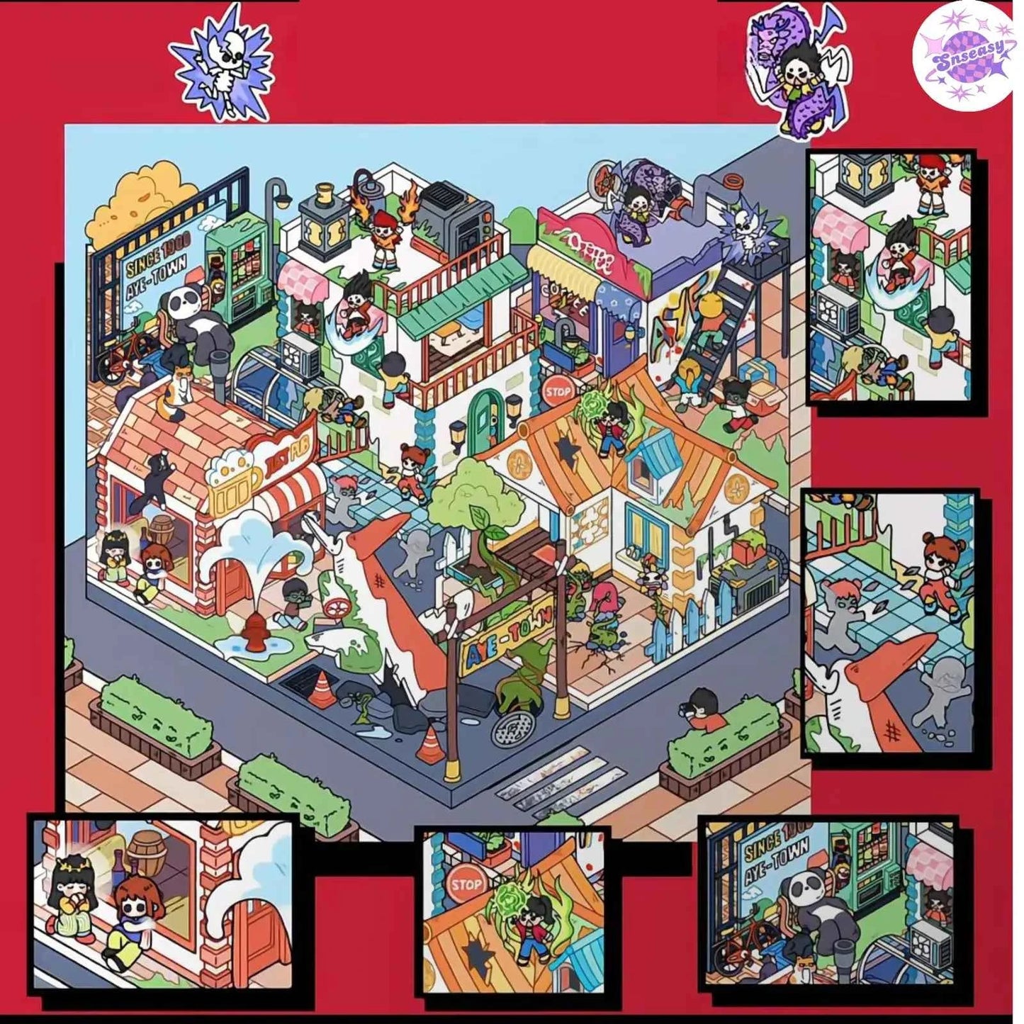 Original Apocalypse Series – 3D Miniature Sticker Scenes - 4 Theme Sets: Escape from Doom | Survival Supplies | Haven in Ruins | Dawn of the End