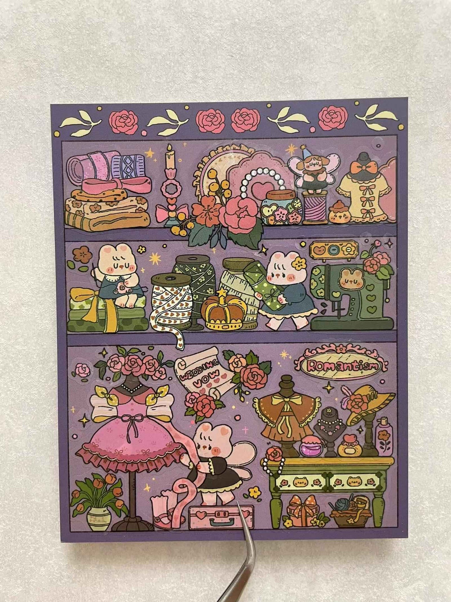 Cute Bunny Mini 1.0 β 3D Miniature Sticker Scenes - 4 Theme Sets