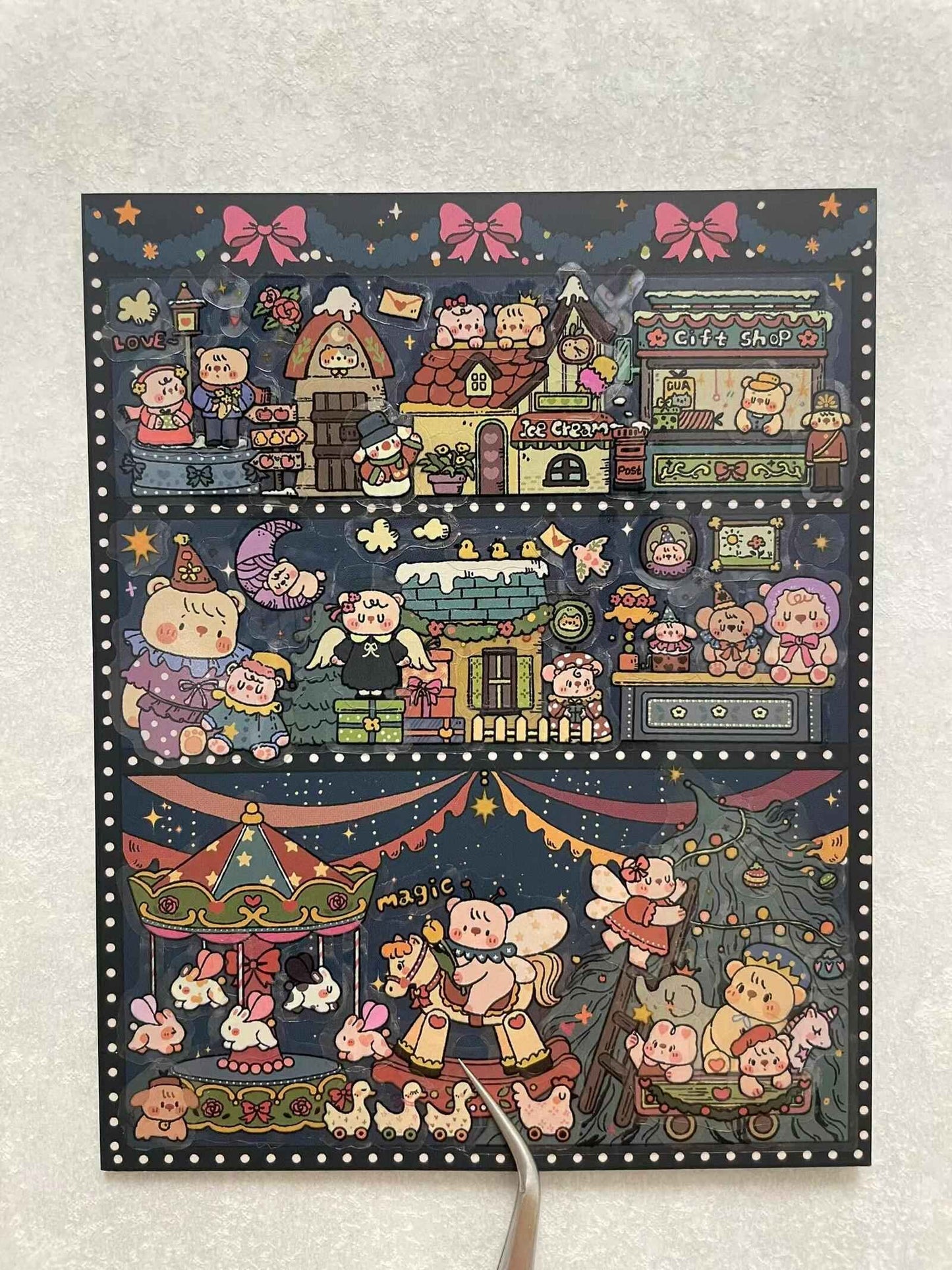 Cute Bunny Mini 1.0 β 3D Miniature Sticker Scenes - 4 Theme Sets