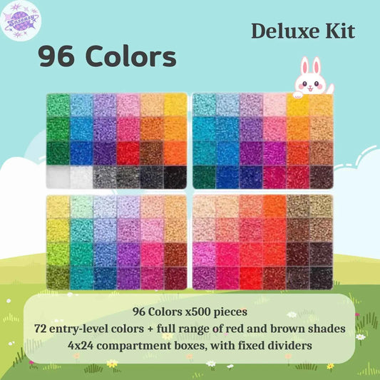 Perler Beads-96 Colors Fuse Beads Deluxe Kit