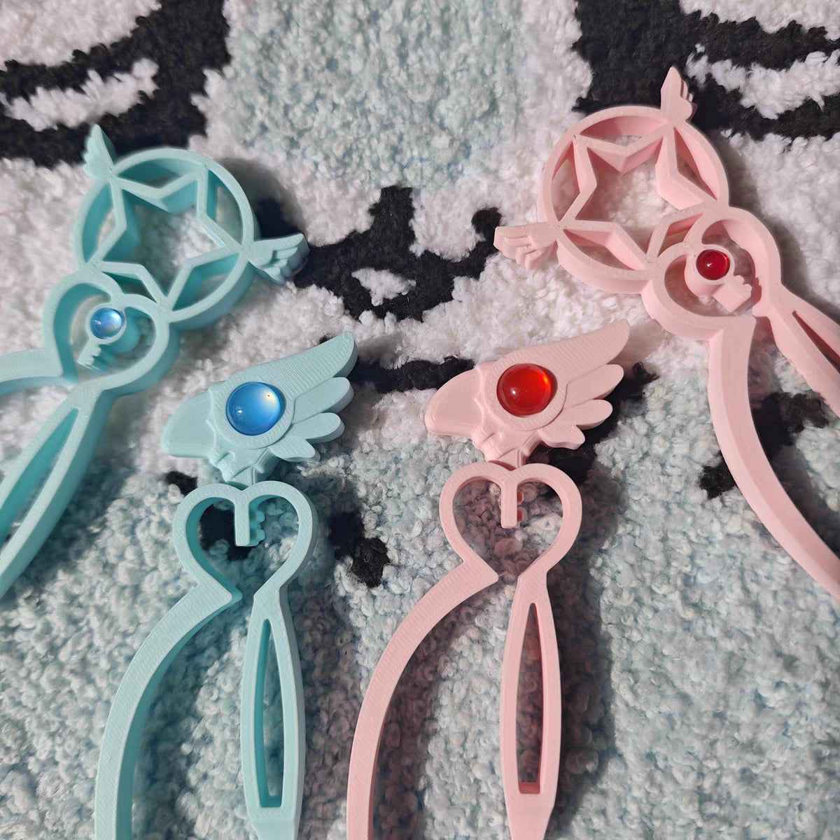 Cardcaptor Sakura Magic Wand Pearl Bead Pen – For 2.6mm Mini Beads | Bird Wand & Star Wand | Pink & Blue | Short & Long Tip Options