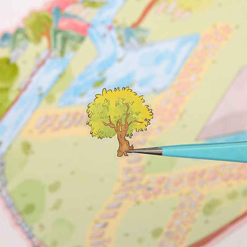 Chinese-Style Market – Plus Size 3D Miniature Sticker Scenes – 4 Theme Sets: Garden Fair | Floating Market | Forest Bazaar | Fireworks Festival