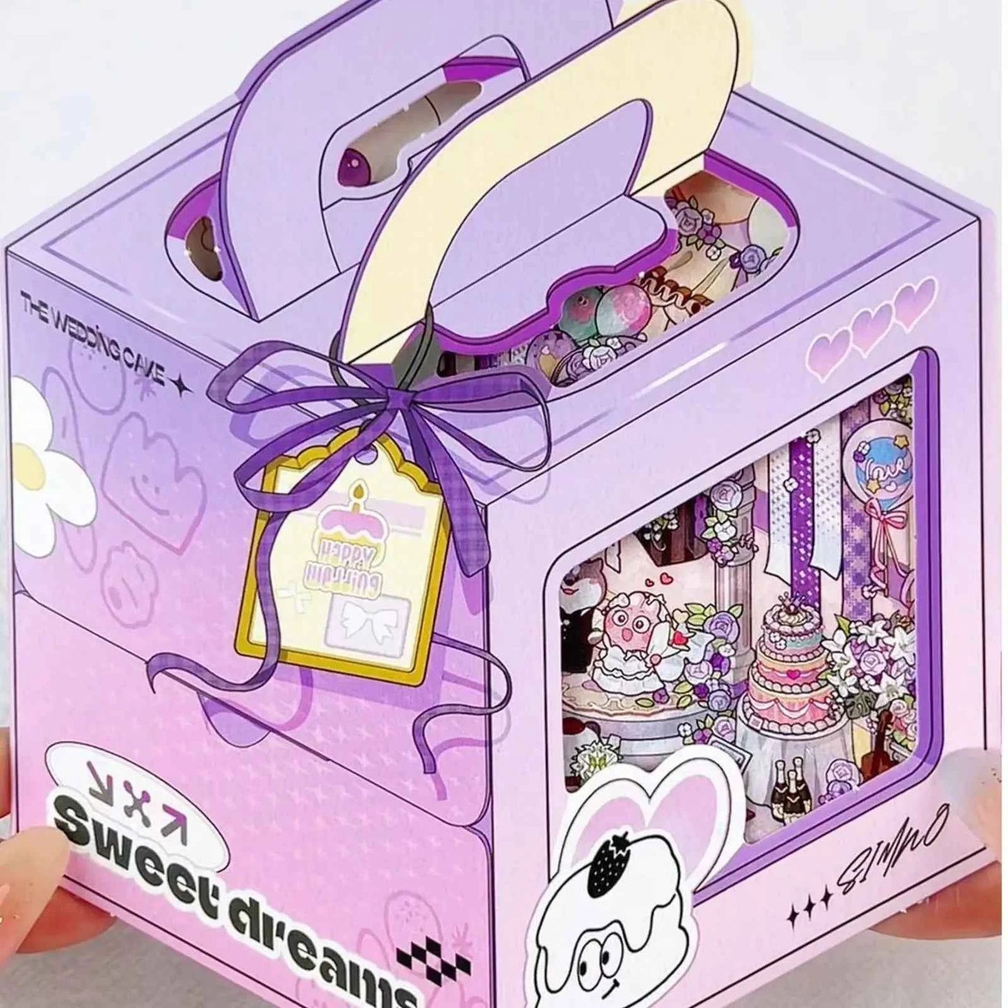 Magical Realm 6.0 – Flip-Lid Design 3D Sticker Scenes – 4 Theme Sets: Jewelry Box | Retro Radio | Work Day | Sweet Cake