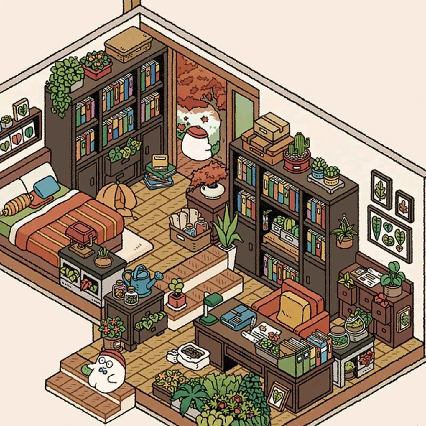 Yuki's Adventure – 3D Miniature Sticker Scenes – 11 Theme Sets: Dollhouse | Magic House | Aquarium | Dessert House | Botanical Lab | Space Capsule | Mushroom Manor | School | Camper Van | Cat Café | Animal Museum